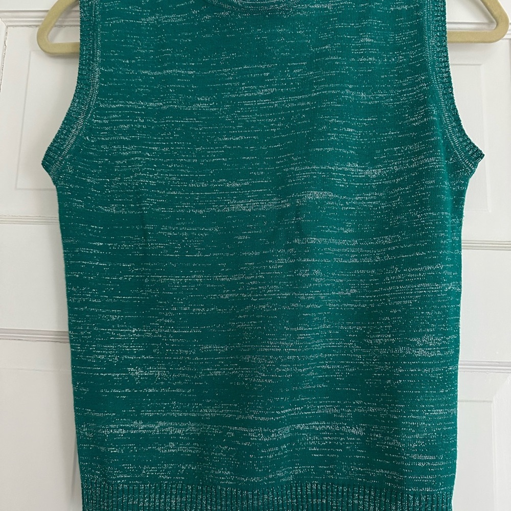 Julia Amory Tippi Top sleeveless knit Jade metallic XS - Picture 3 of 4
